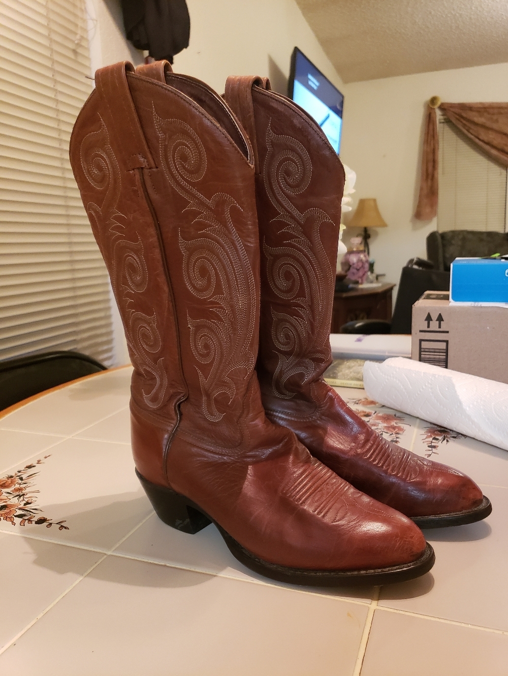 Women Vintage Tony Lama Boots Size 6 Western Cowgirl Rodeo
